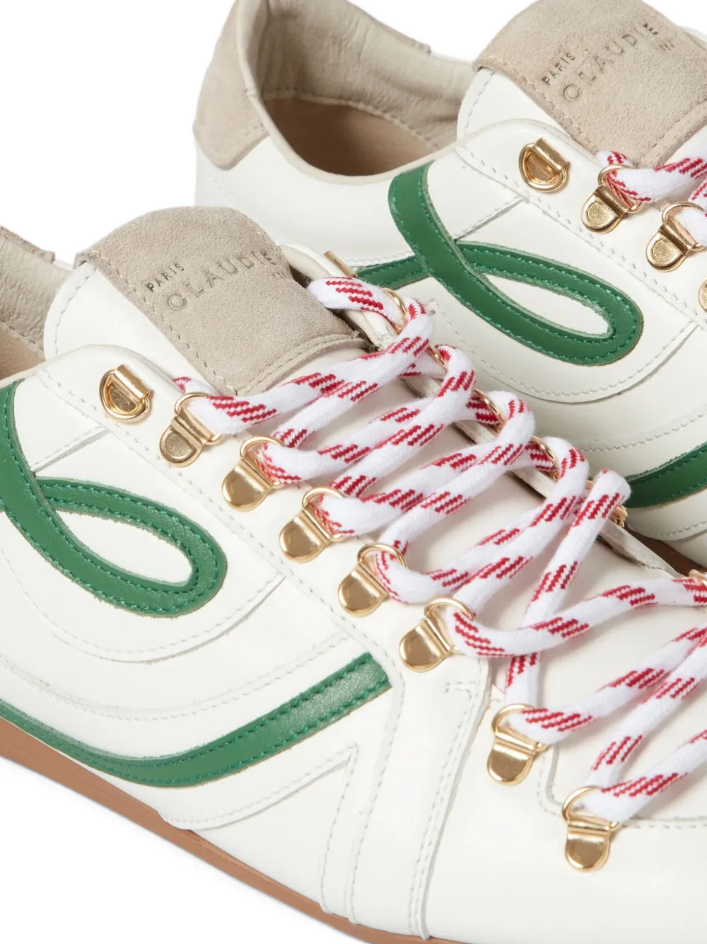 Claudie Pierlot Swing leren sneakers Wit