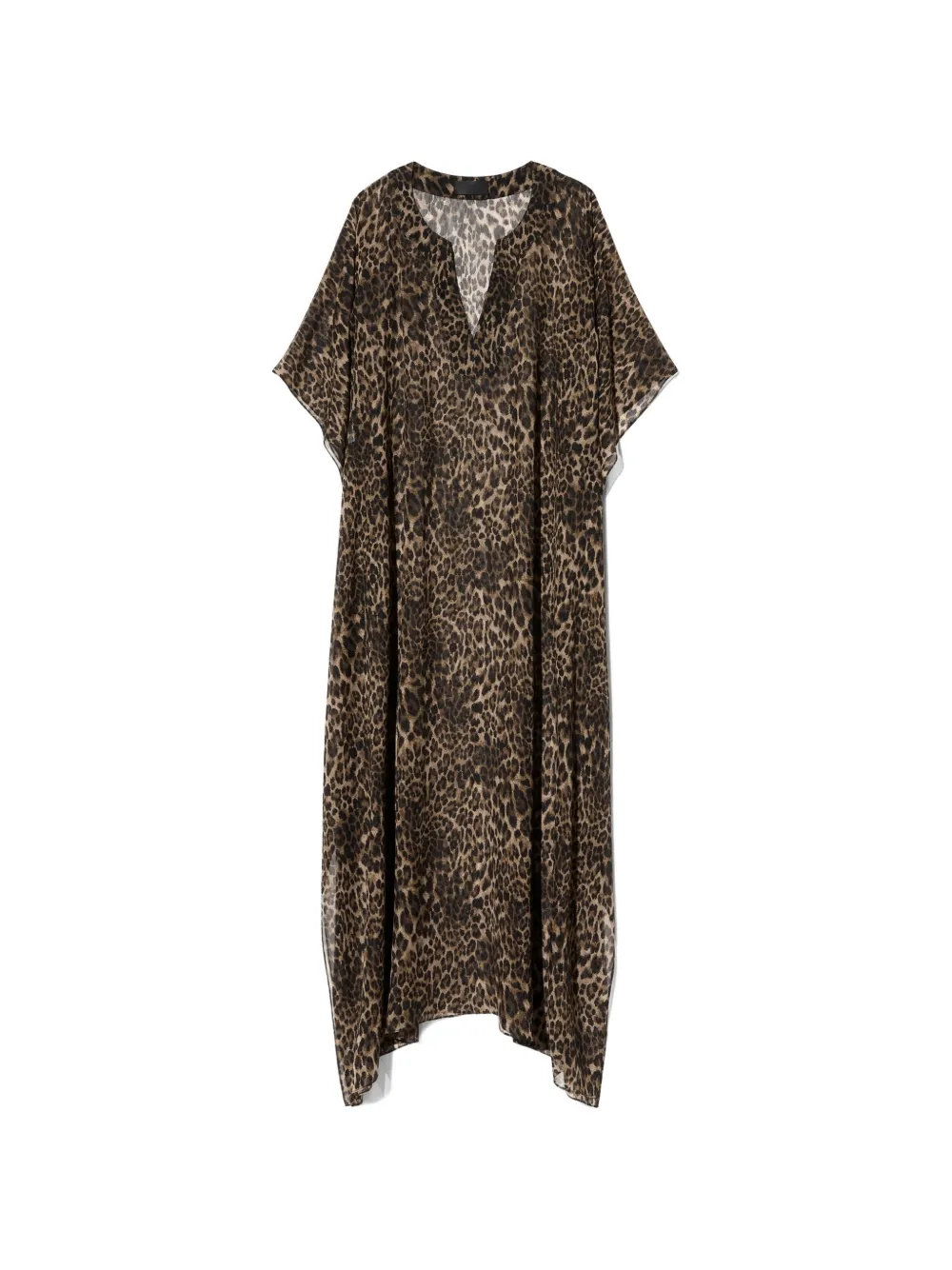 Nili Lotan leopard-print maxi dress - Marrone