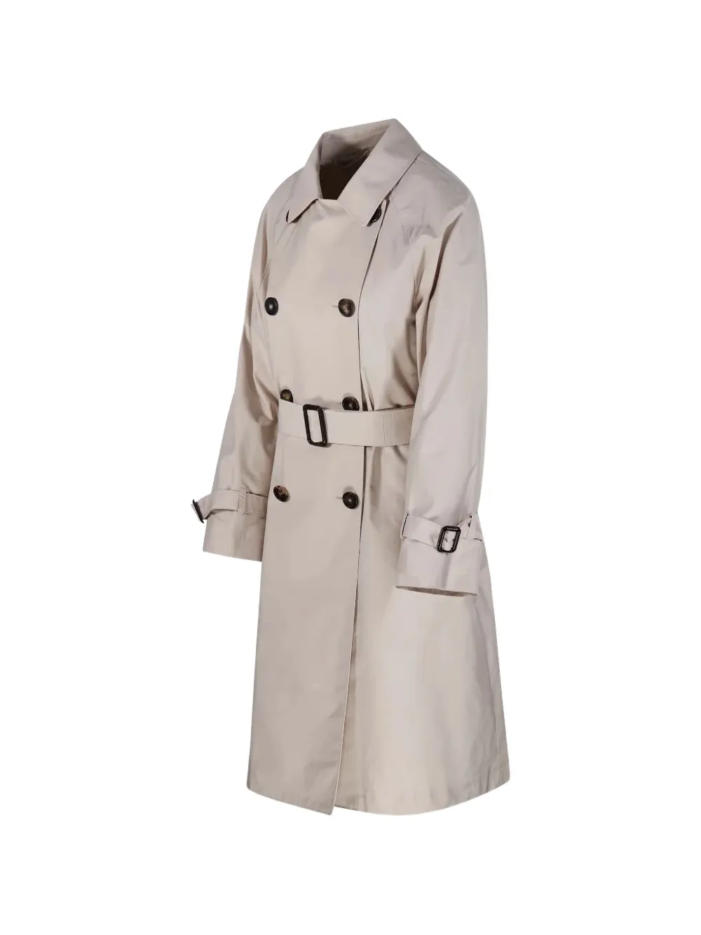  's Max Mara Belted Double-breasted Coat - Neutrals 