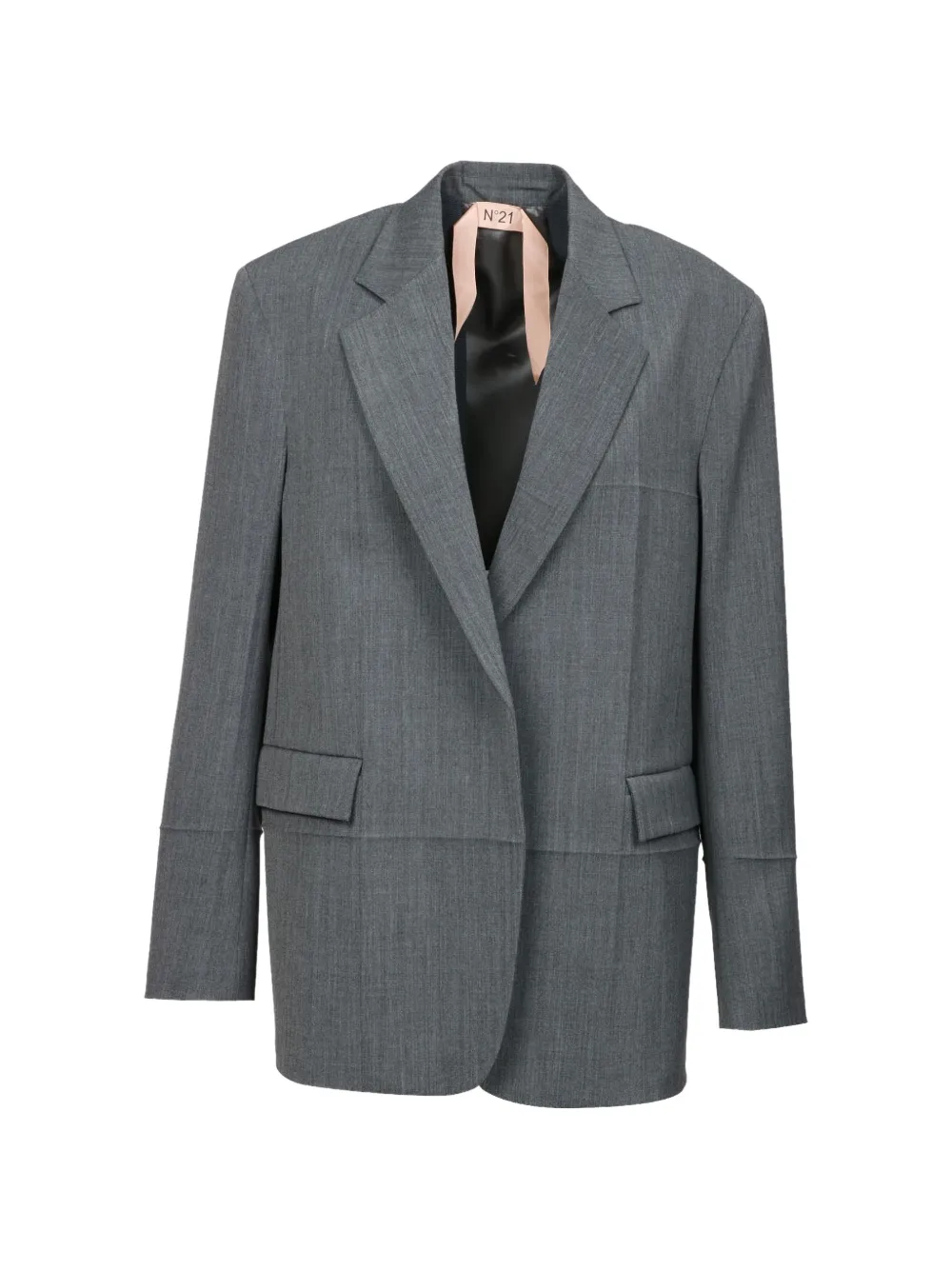 Nº21 oversized shoulder-pads wool blazer - Grigio