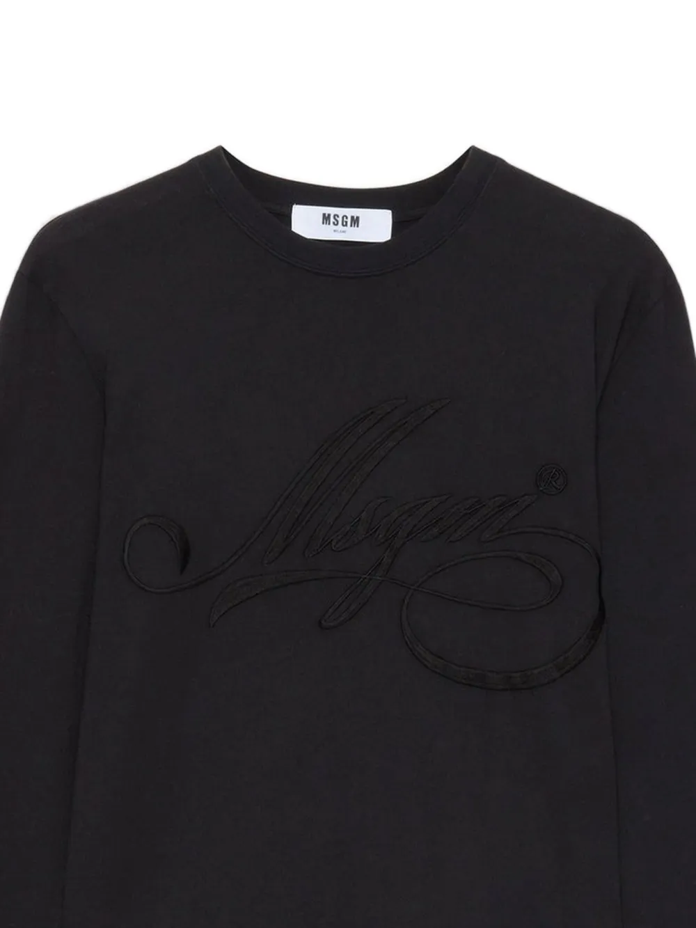 MSGM T-shirt met geborduurd logo Zwart