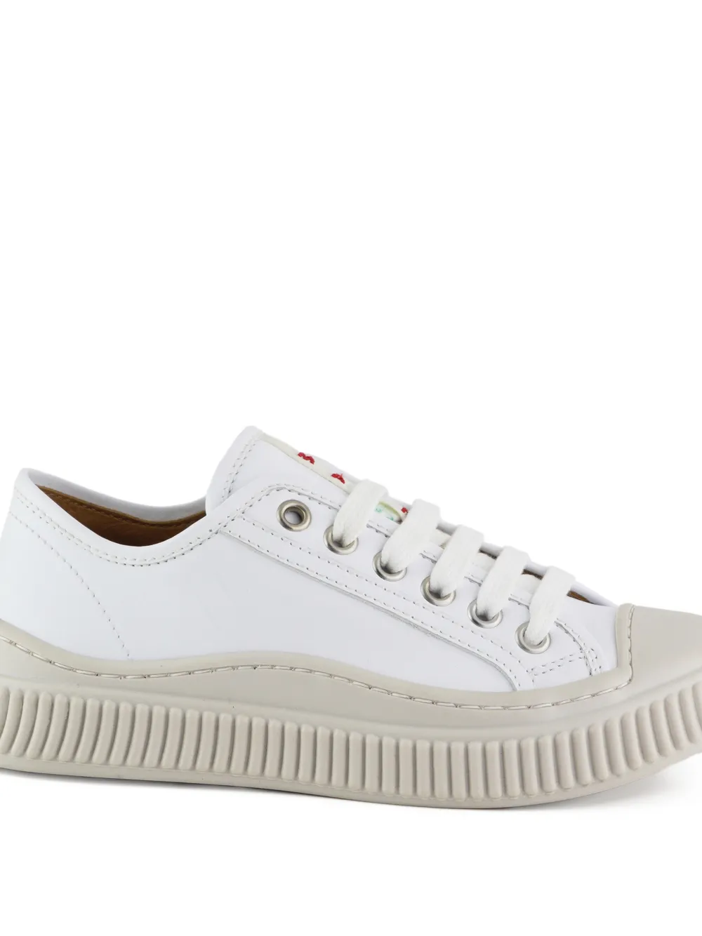 Lace-Up Ridged-Sole Sneakers