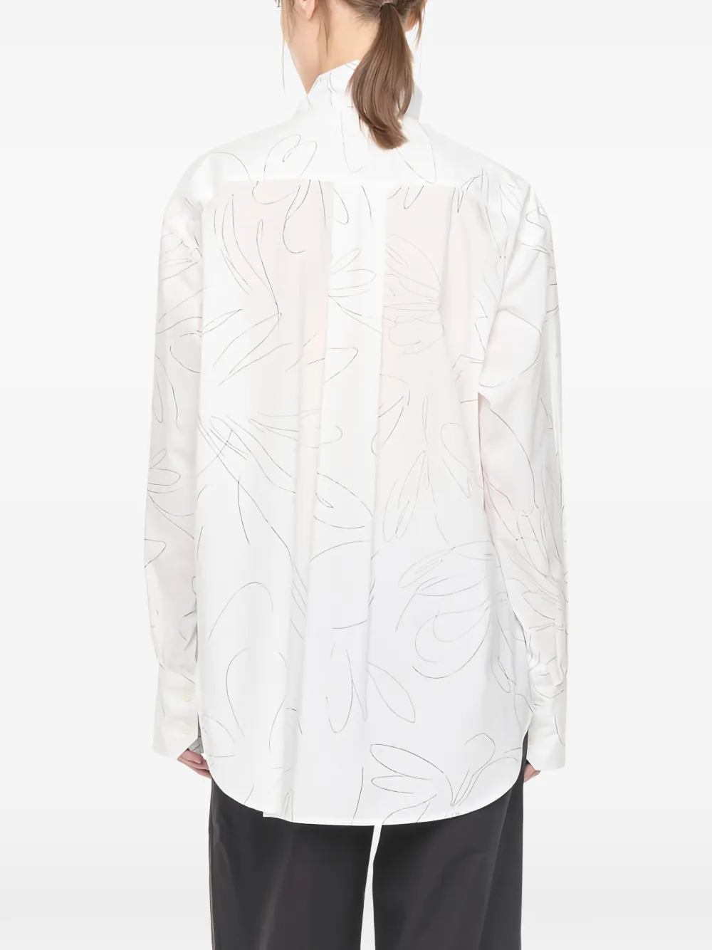  Plan C Floral-print Blouse - White 