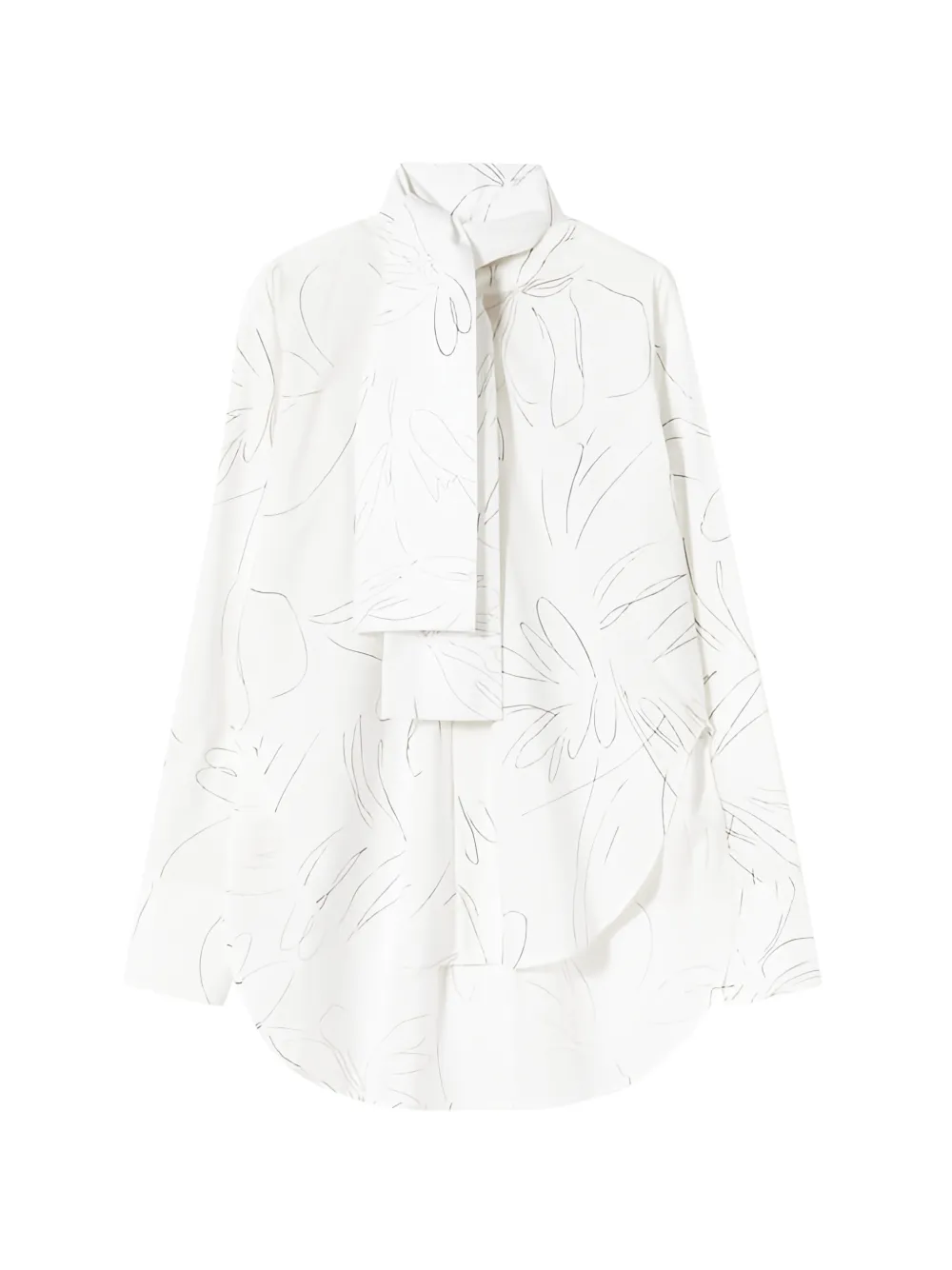 Plan C floral-print blouse - Bianco