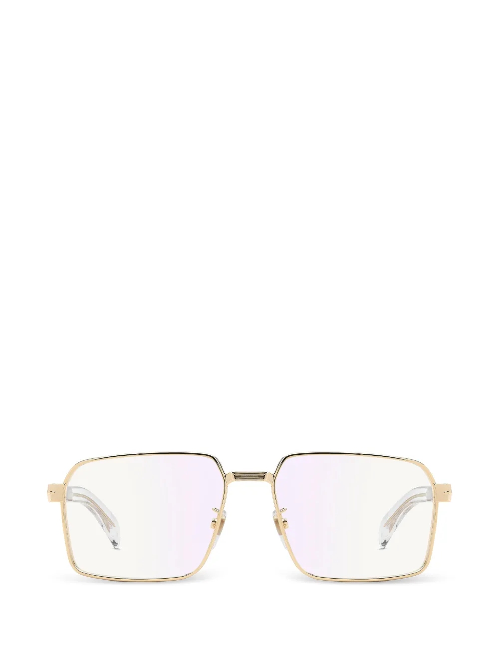 Eyewear by David Beckham square metal glasses - Oro