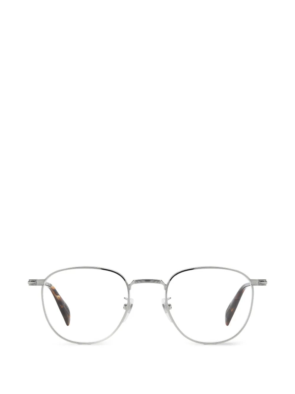 Eyewear by David Beckham round-frame metal glasses - Argento