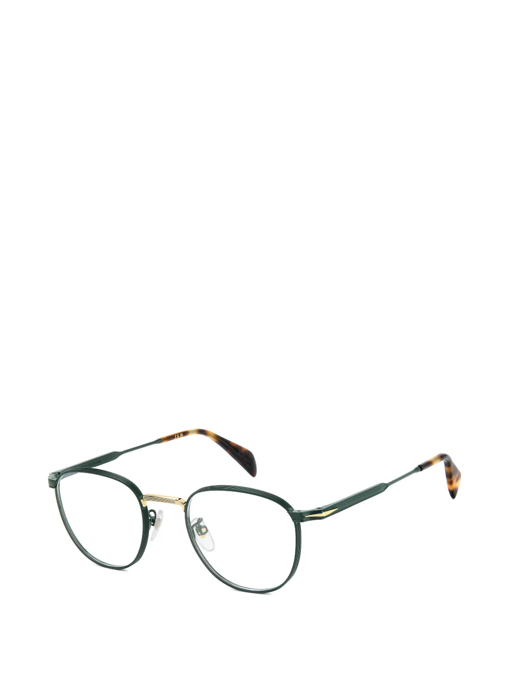 Eyewear by David Beckham Bril met rond metalen montuur Groen