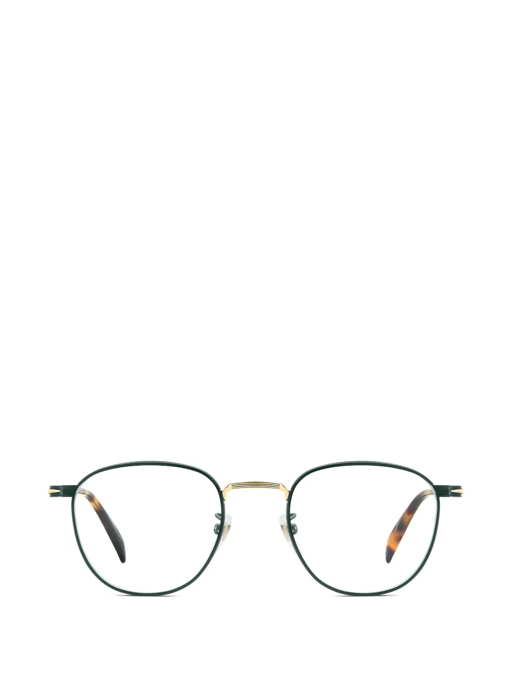 Eyewear by David Beckham round-frame metal glasses - Verde