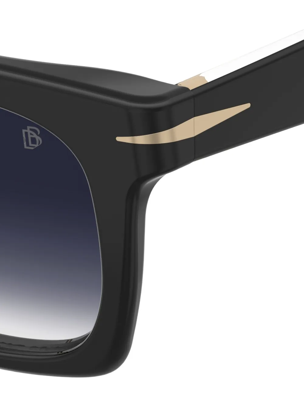 Eyewear by David Beckham Zonnebril met vierkant montuur Zwart
