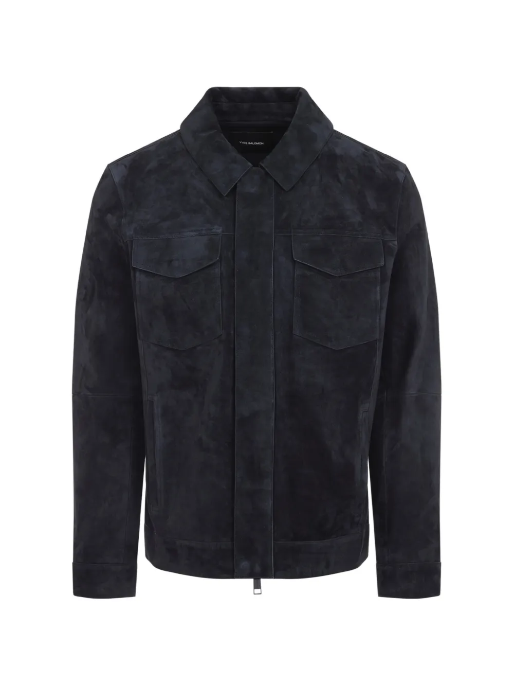 Yves Salomon pocket leather jacket - Blu