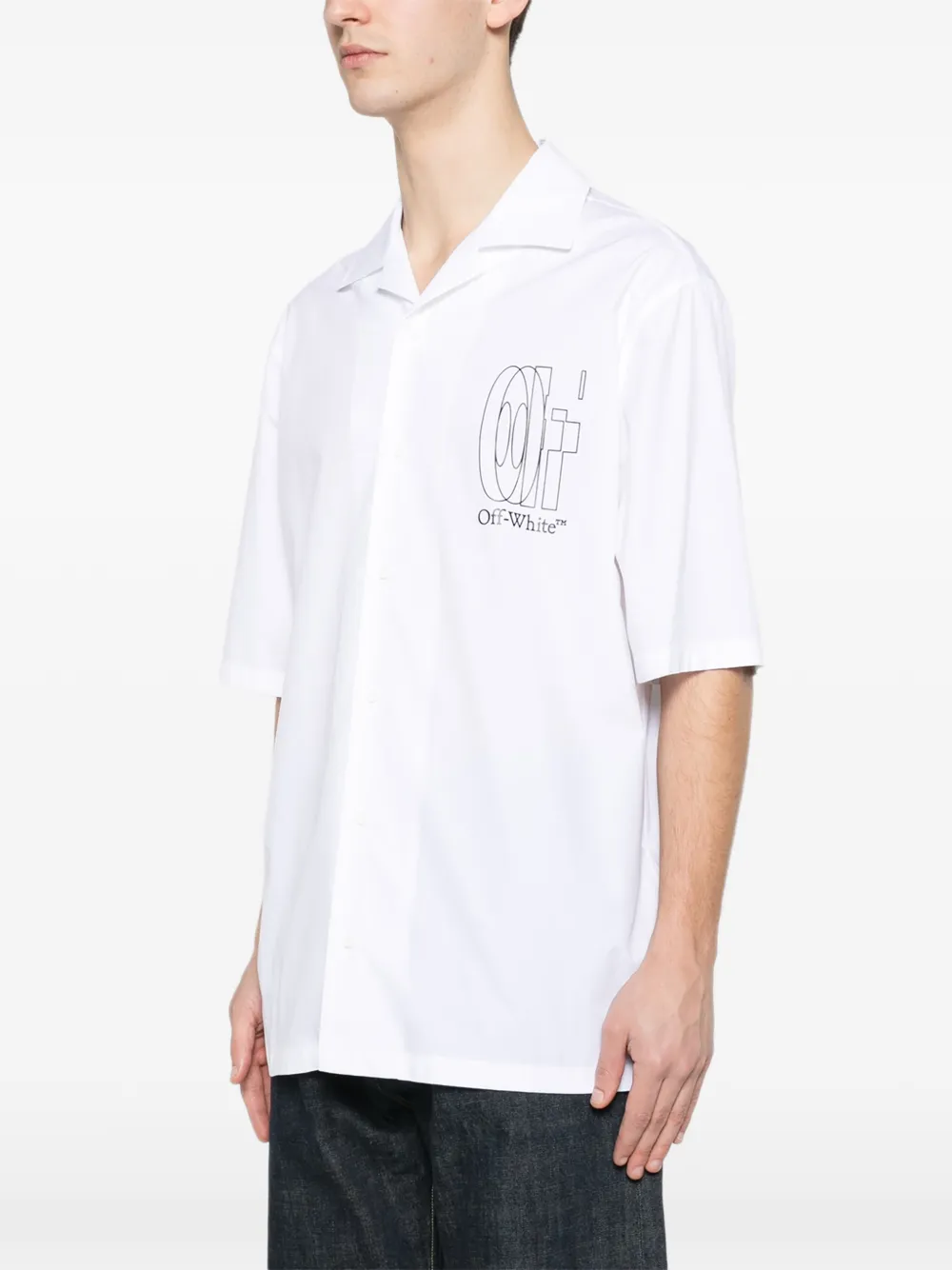 Off-White Overhemd met korte mouwen Wit