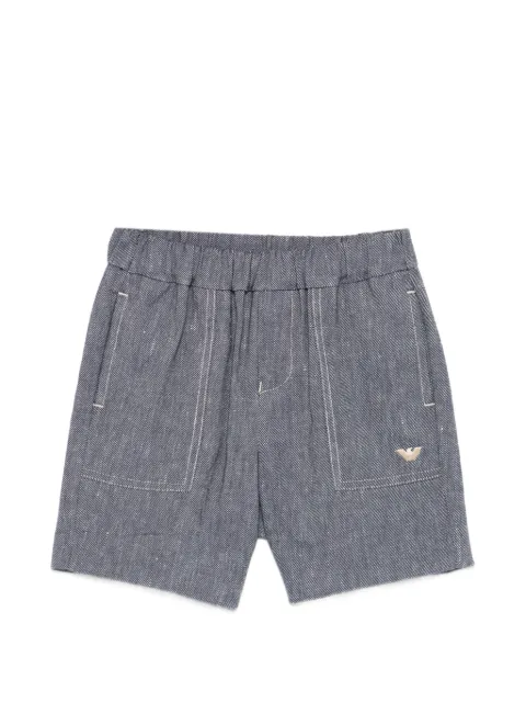 Emporio Armani Kids shorts texturizados con logo