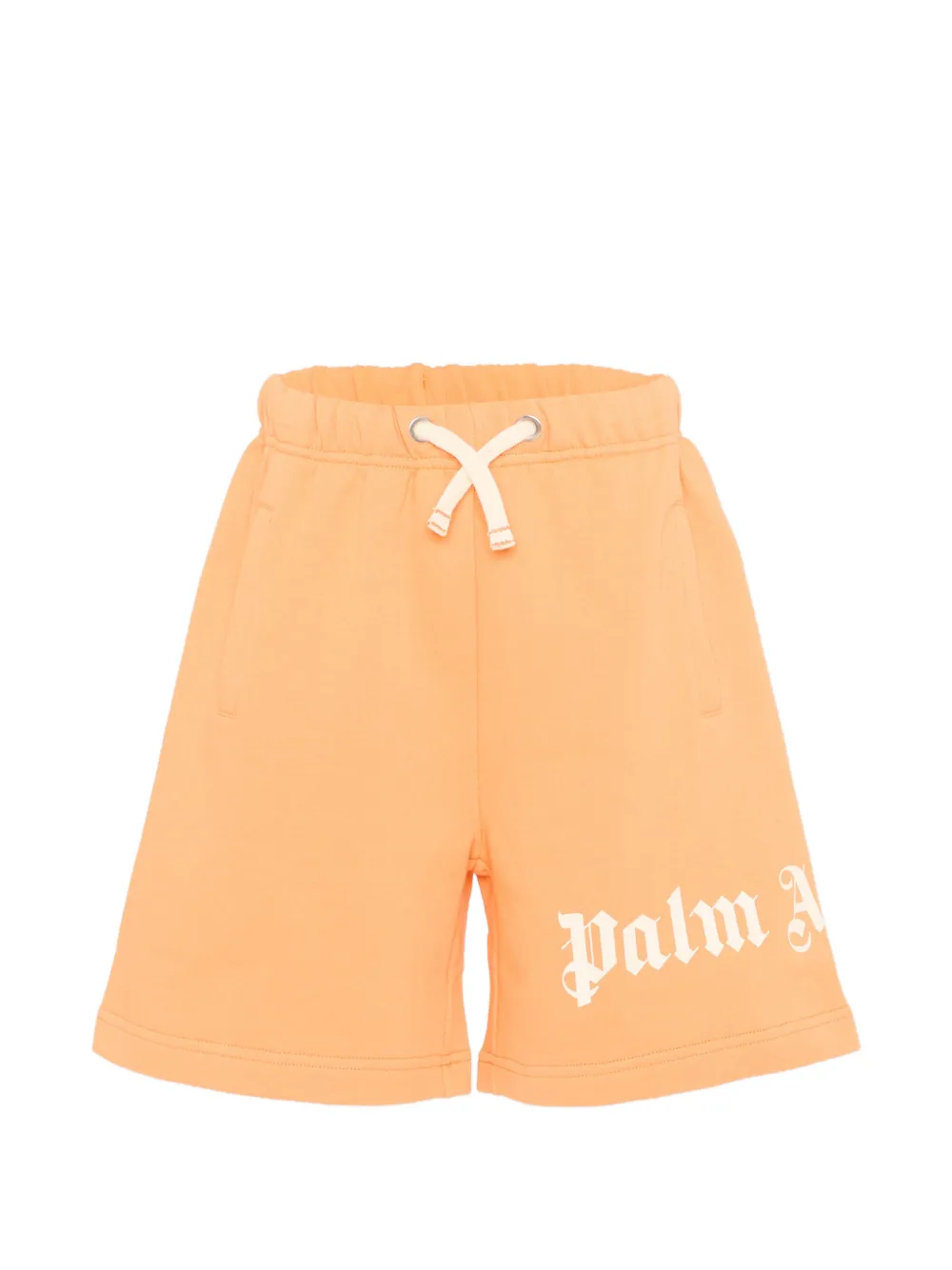 Palm Angels Kids logo-print drawstring shorts - Arancione