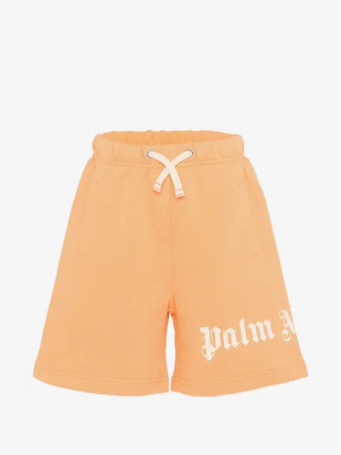 Palm Angels Kids logo-print drawstring shorts