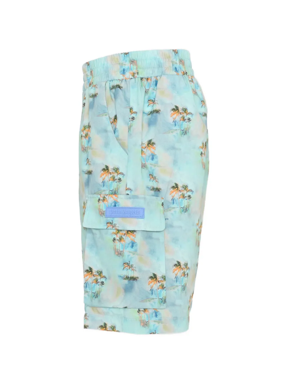 Palm-Print Cargo Shorts
