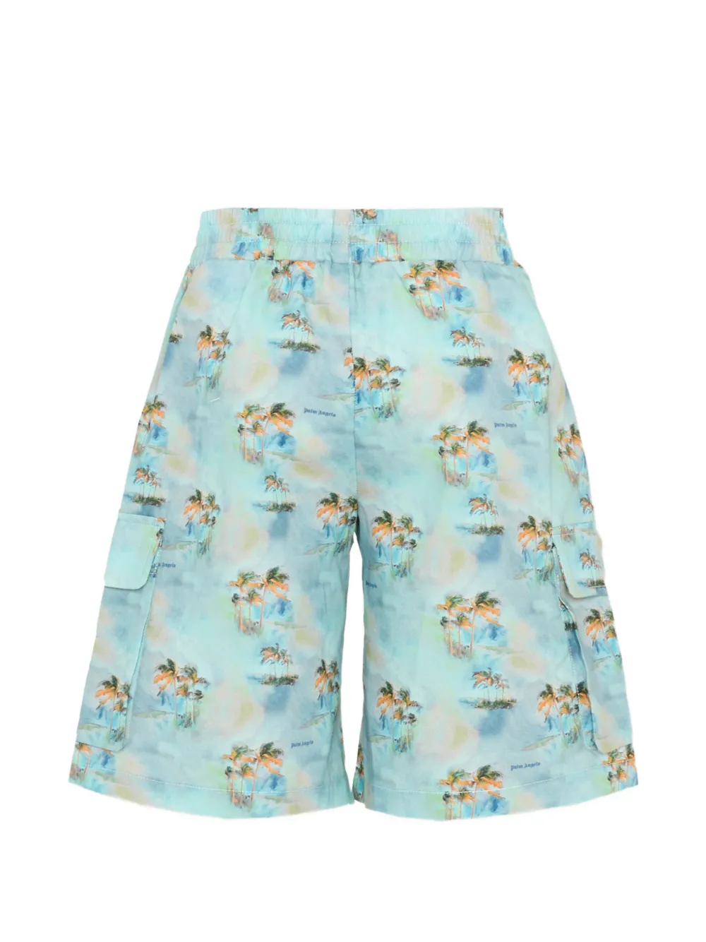 Palm-Print Cargo Shorts