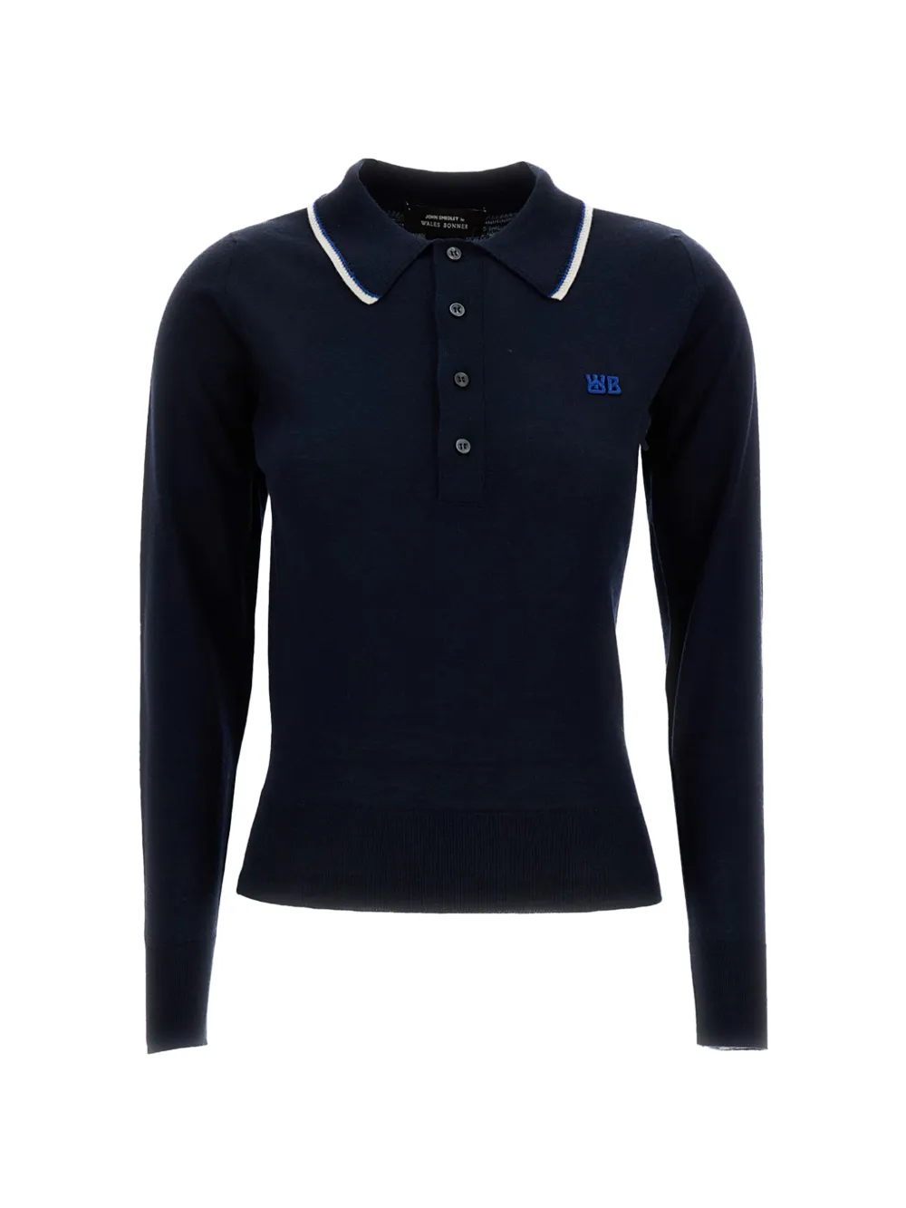 Wales Bonner Maglione Henry con logo - Blu