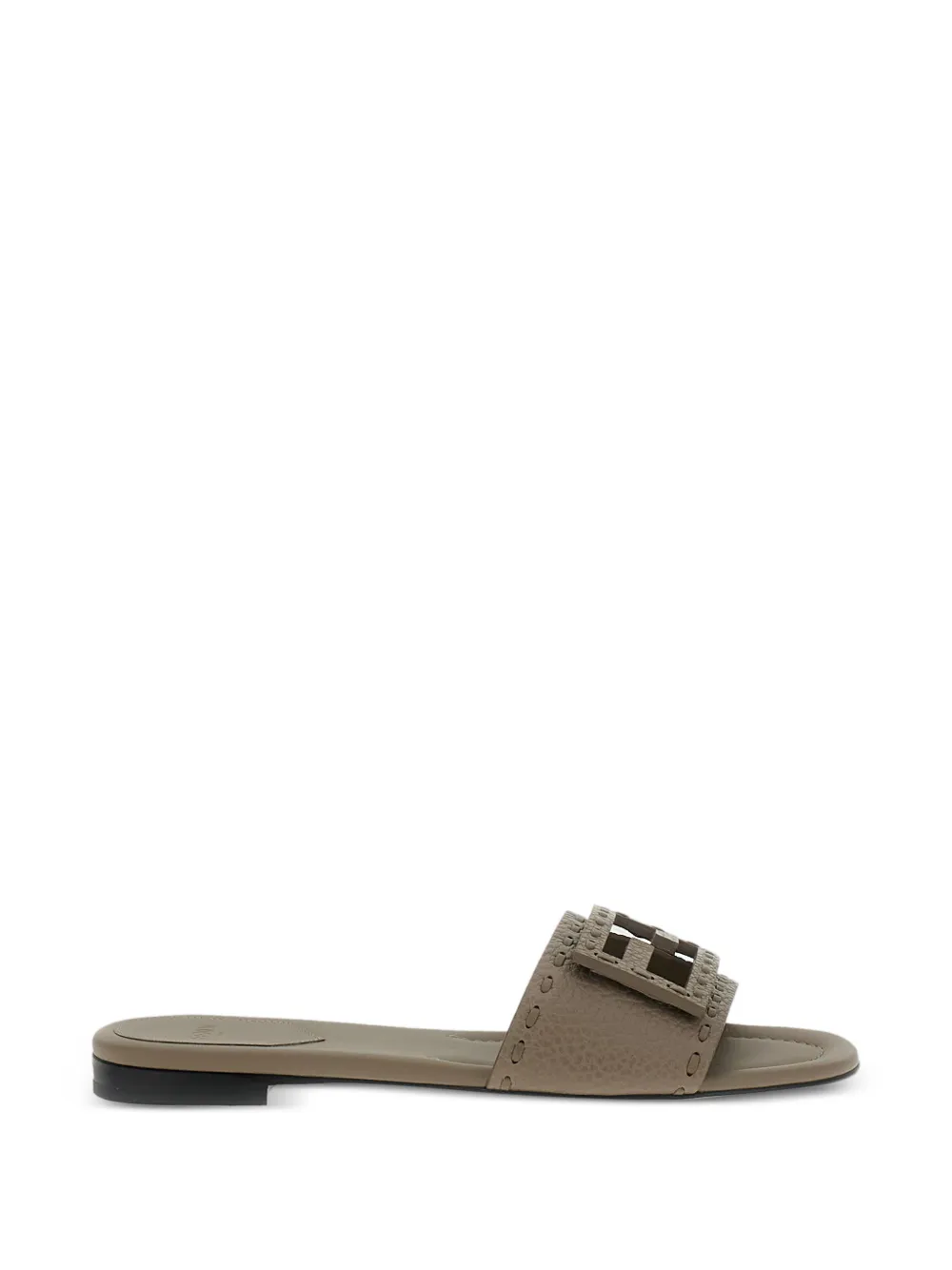 FENDI leather slides - Grigio
