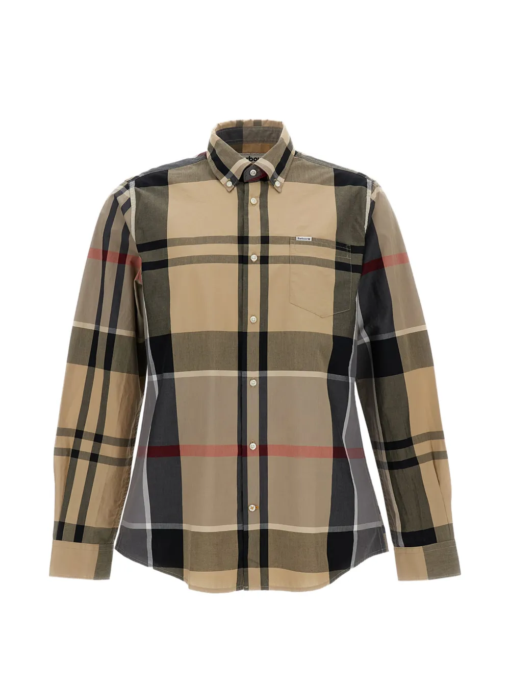 Barbour tartan-pattern button-up shirt - Nude