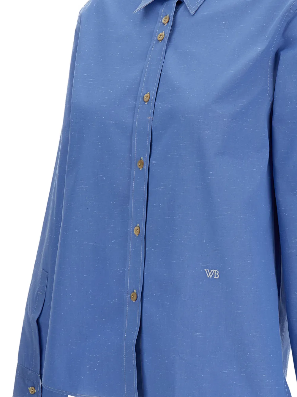  Wales Bonner Long-sleeve Shirt - Blue 