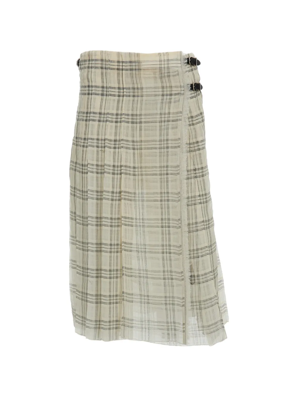 Durazzi Milano plaid-pattern skirt - Toni neutri