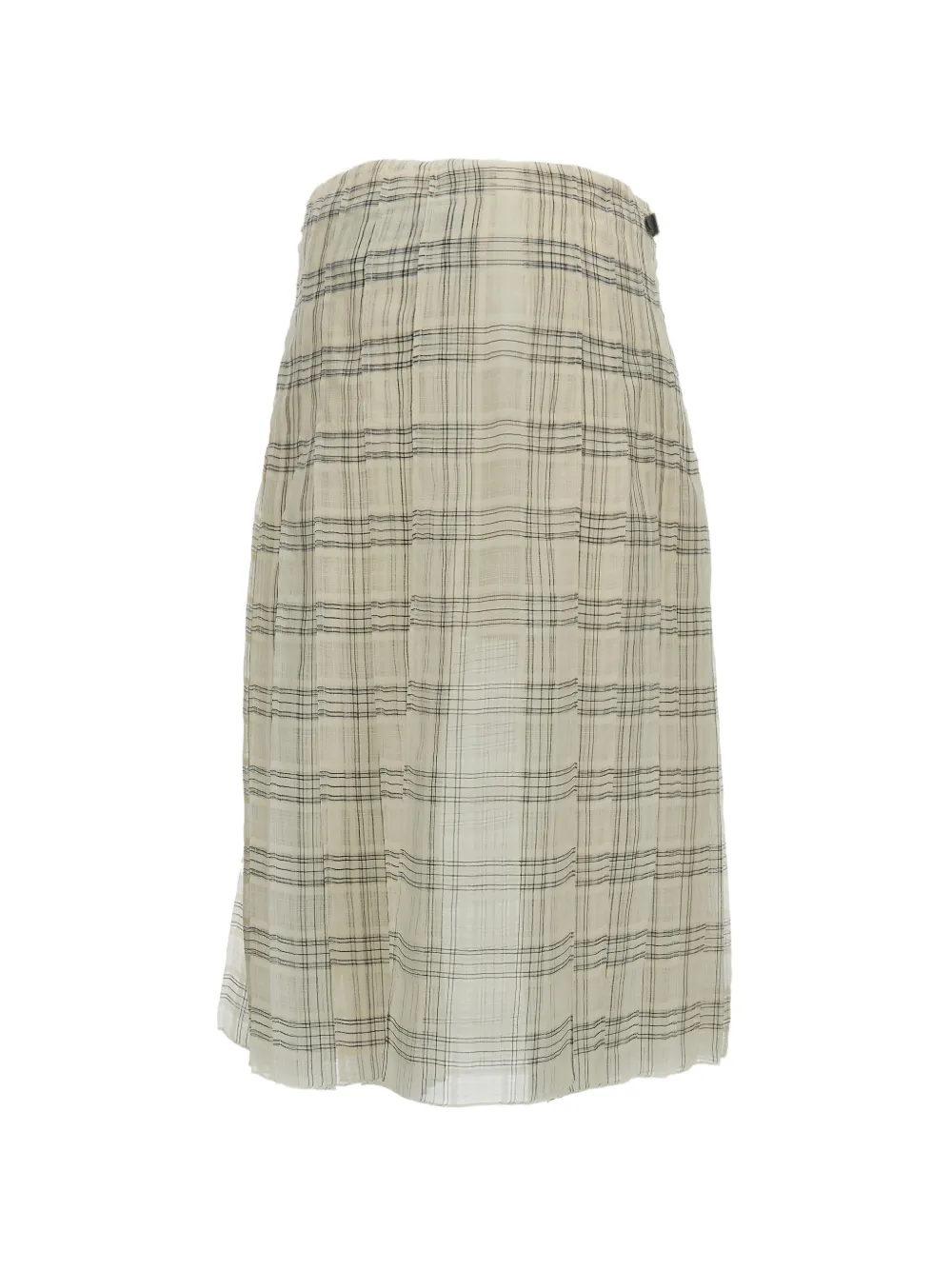  Durazzi Milano Plaid-pattern Midi Skirt - Neutrals 