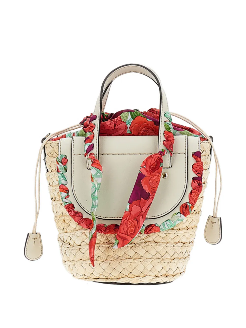 CUBA LAB floral print top handle clutch bag - Toni neutri