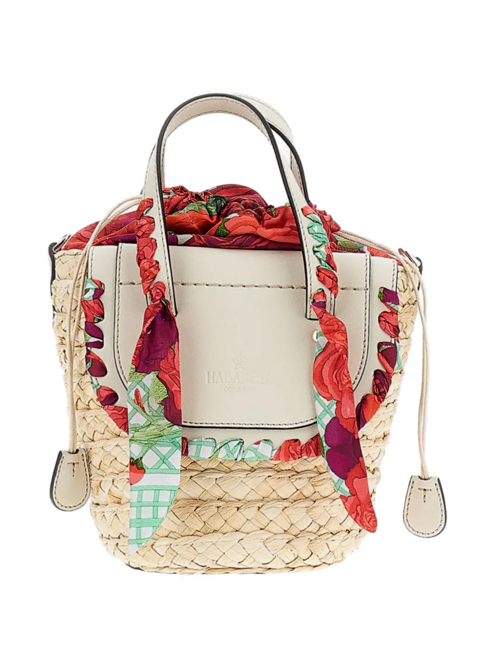  Cuba Lab Floral Print Top Handle Clutch Bag - Neutrals 