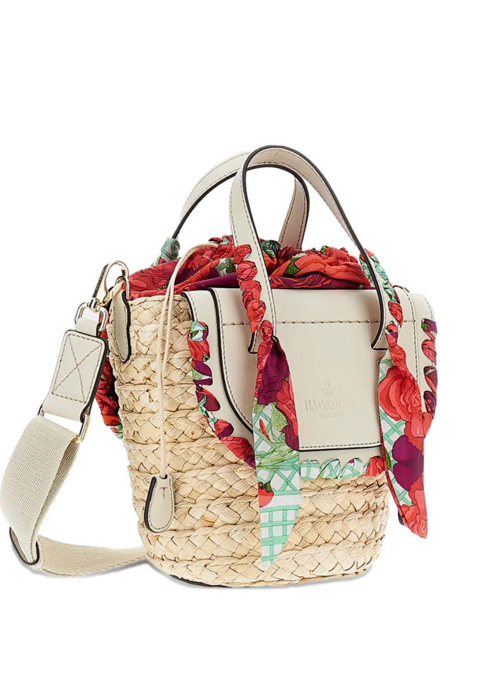  Cuba Lab Floral Print Top Handle Clutch Bag - Neutrals 