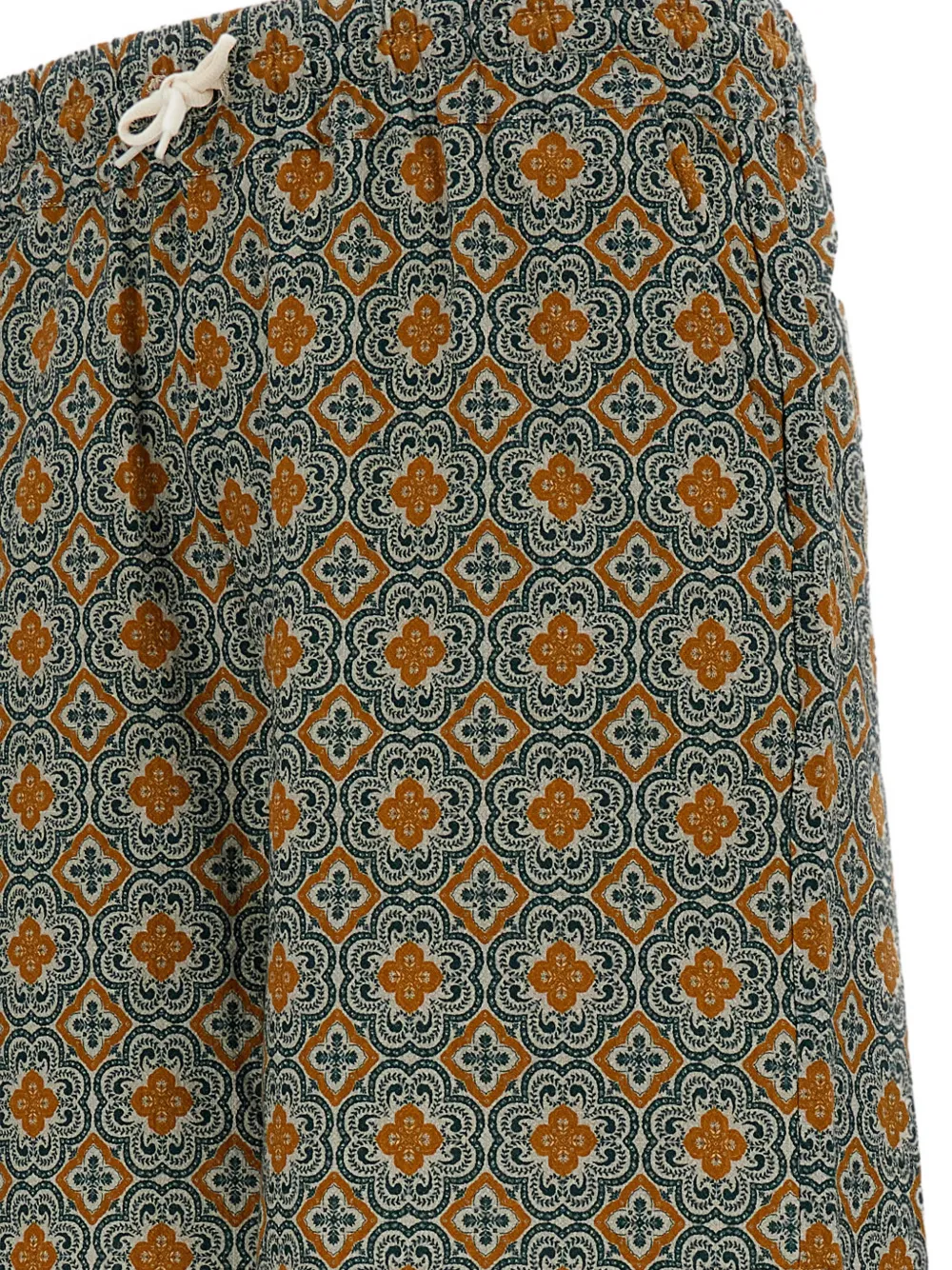  Les Deux Drawstring Patterned Shorts - Green 