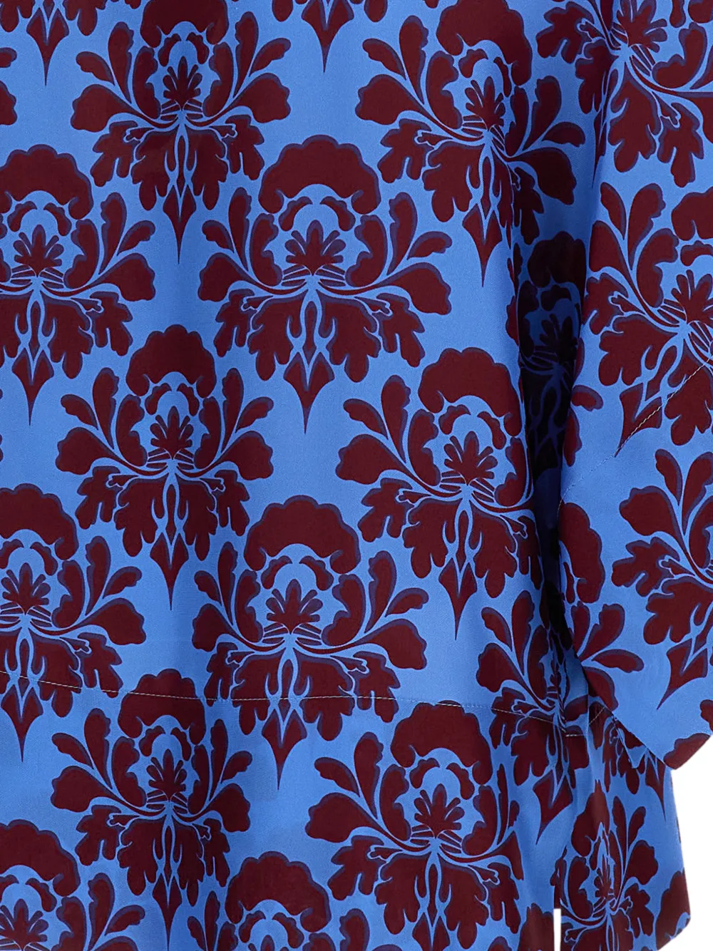 Alberto Biani Blouse met ronde hals en bloemenprint Blauw