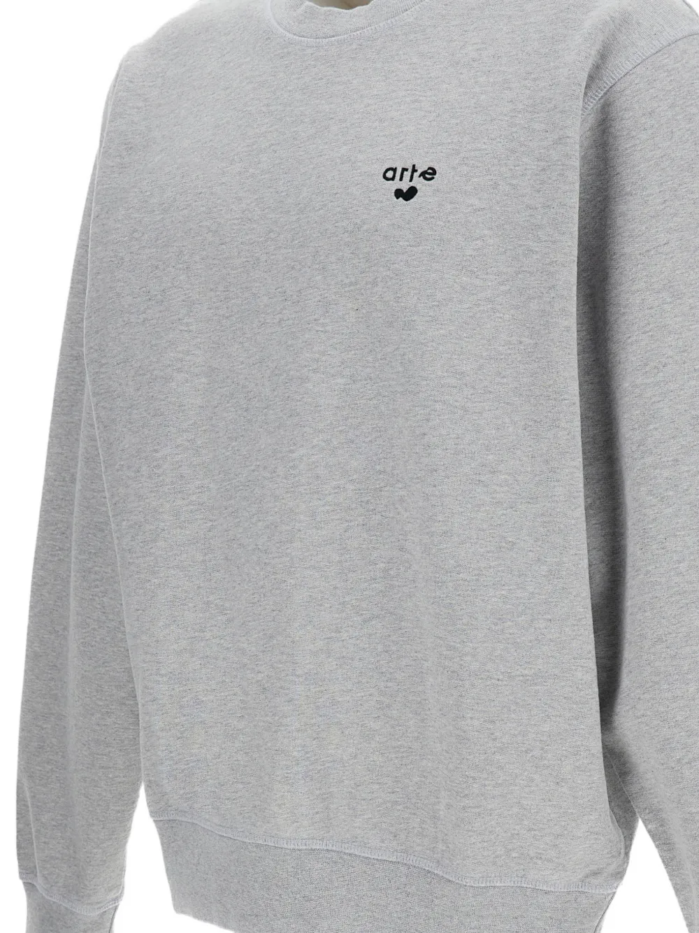 Arte Antwerp Trui met geborduurd logo Grijs