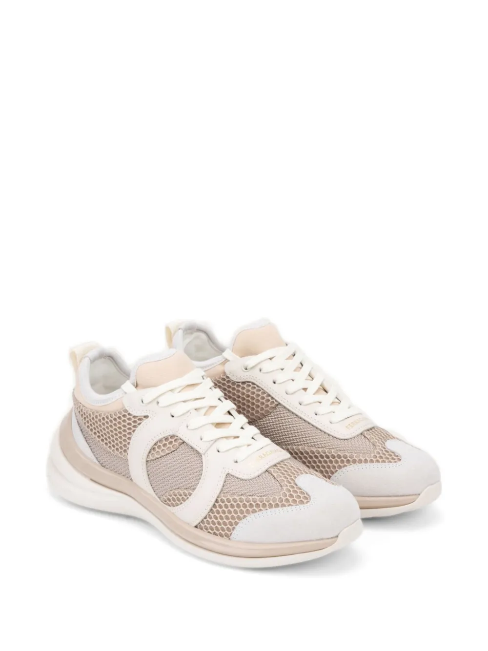 Ferragamo Sneakers met net detail Beige
