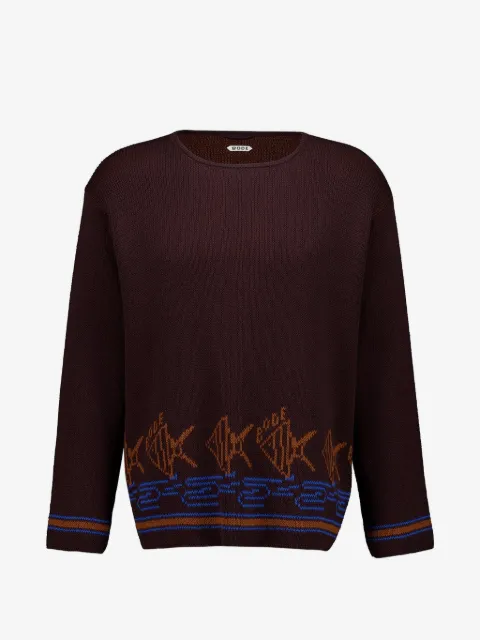 BODE school fish cotton knitwear 