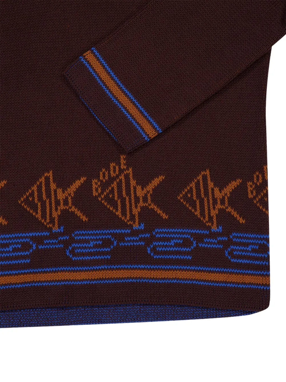  Bode Pull School Fish En Coton - Marron 