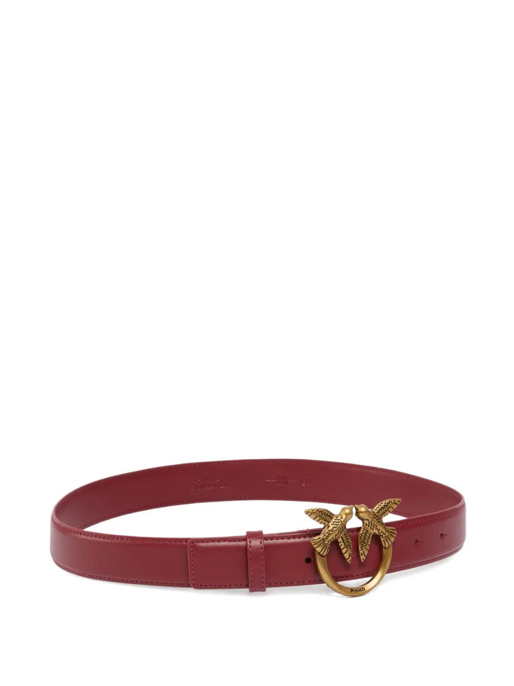  Pinko Love Birds Leather Belt - Red 