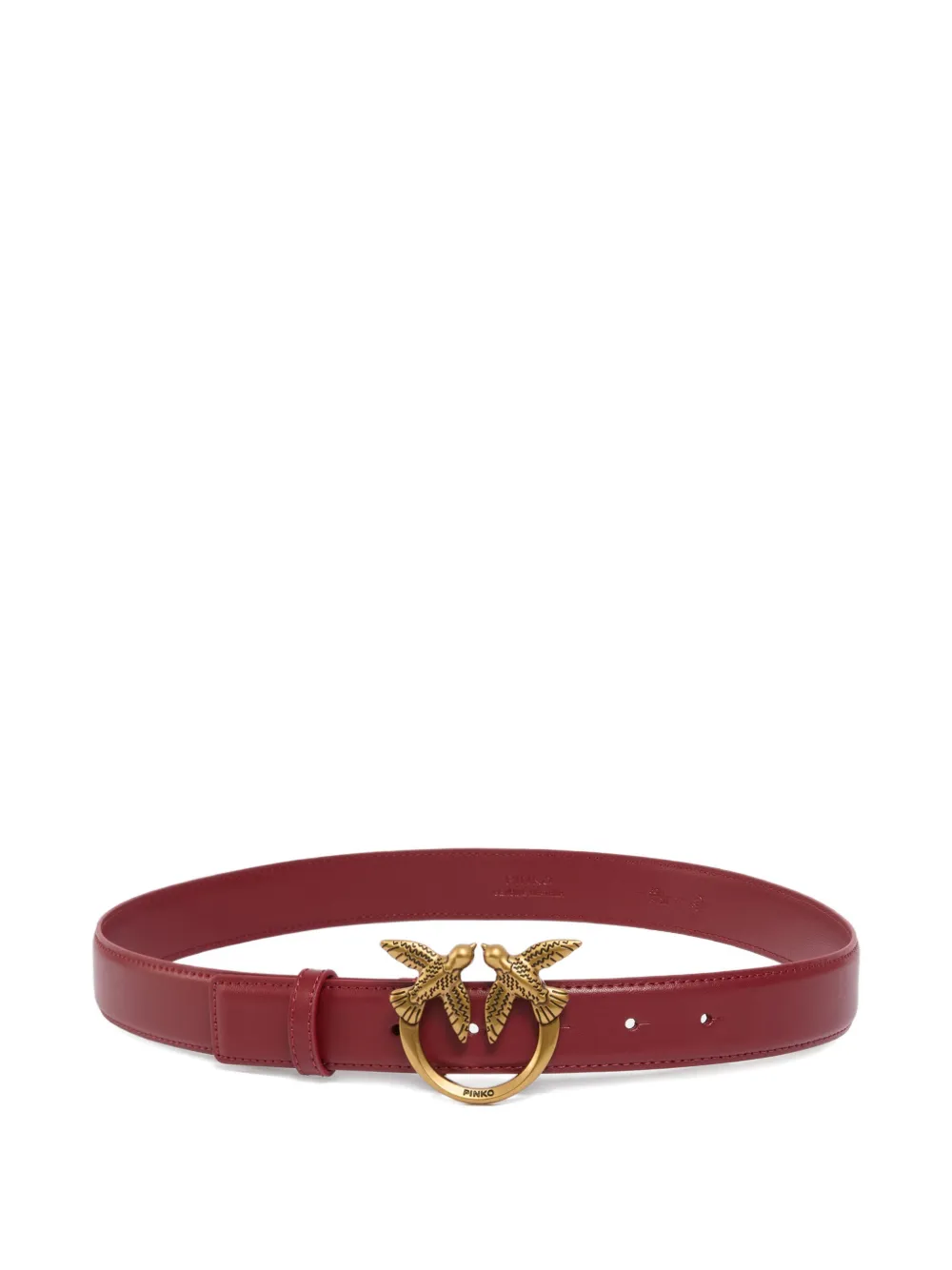 PINKO Love Birds leather belt - Rosso