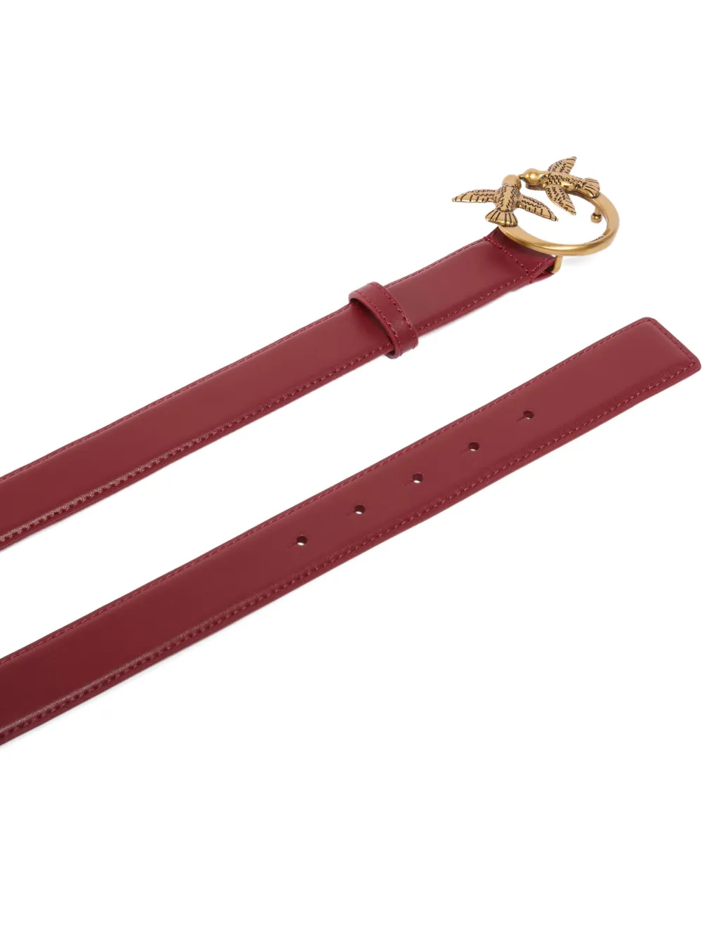 PINKO Love Birds leren riem (3 cm) Rood