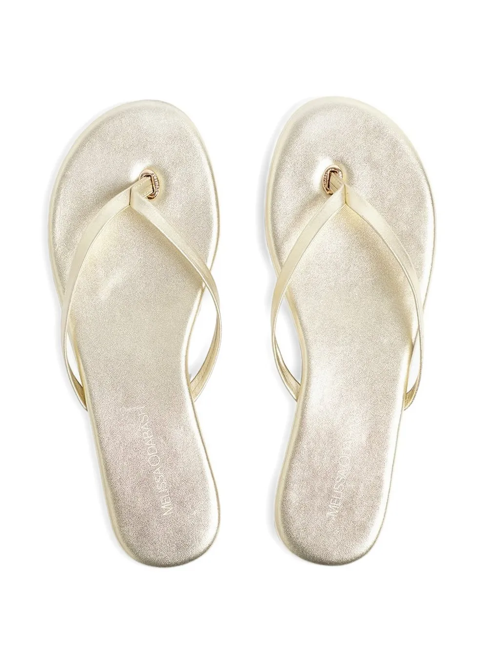 Melissa Odabash logo-detail flip flops Goud