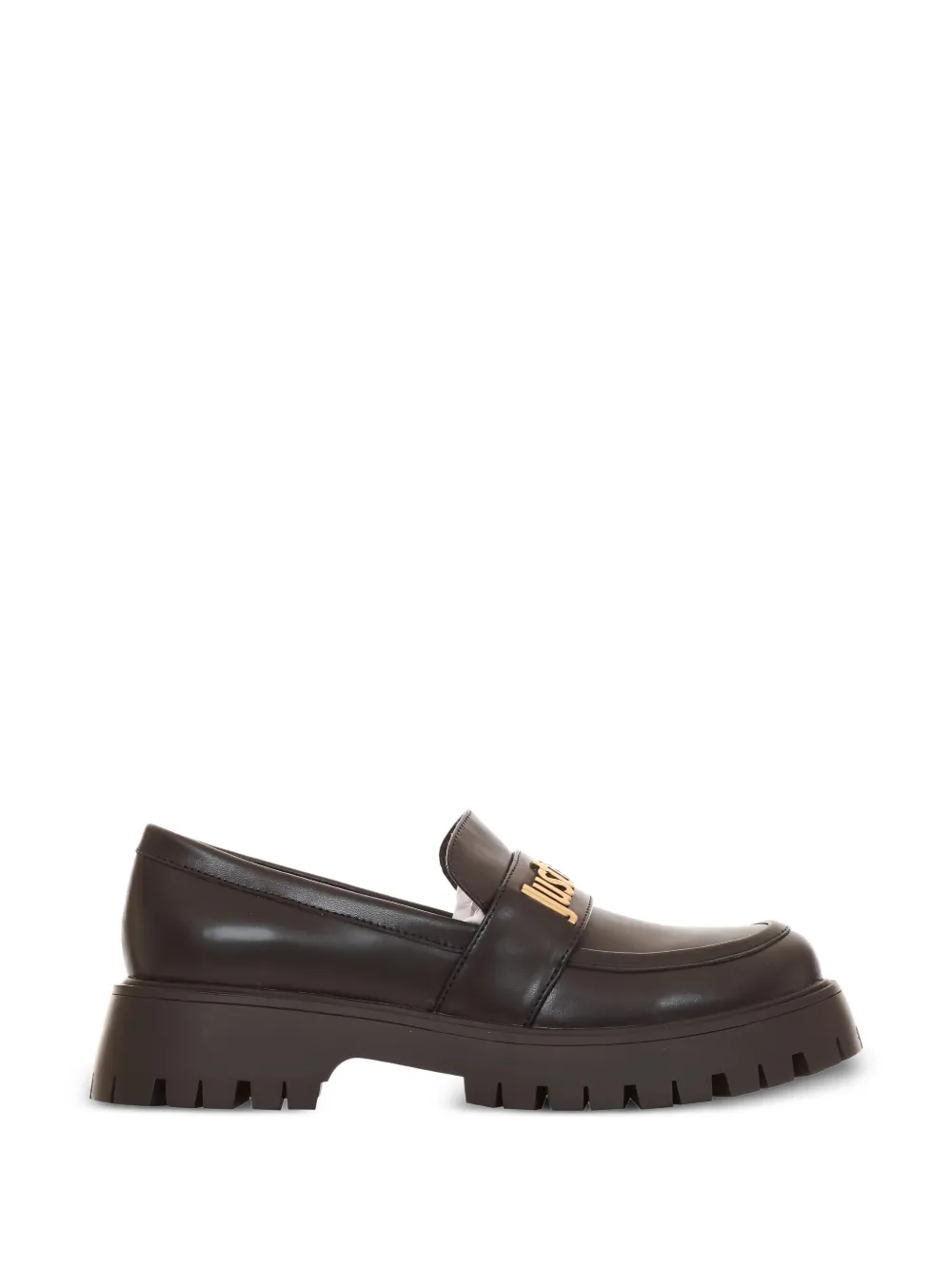 Just Cavalli metal-logo chunky-sole loafers - Nero