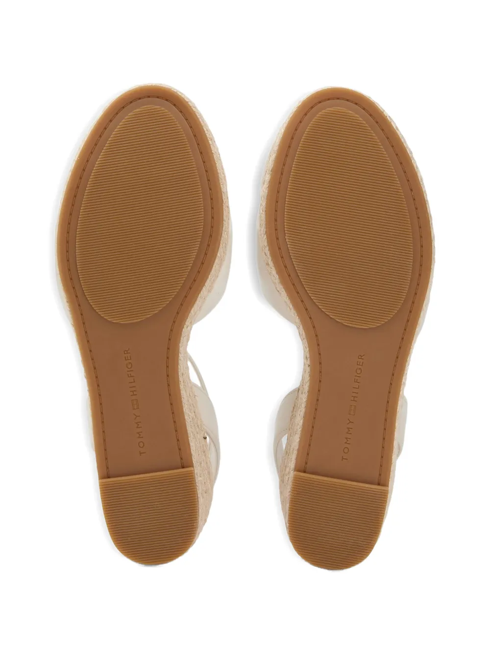Tommy Hilfiger Sandalen met sleehak en strikdetail Wit