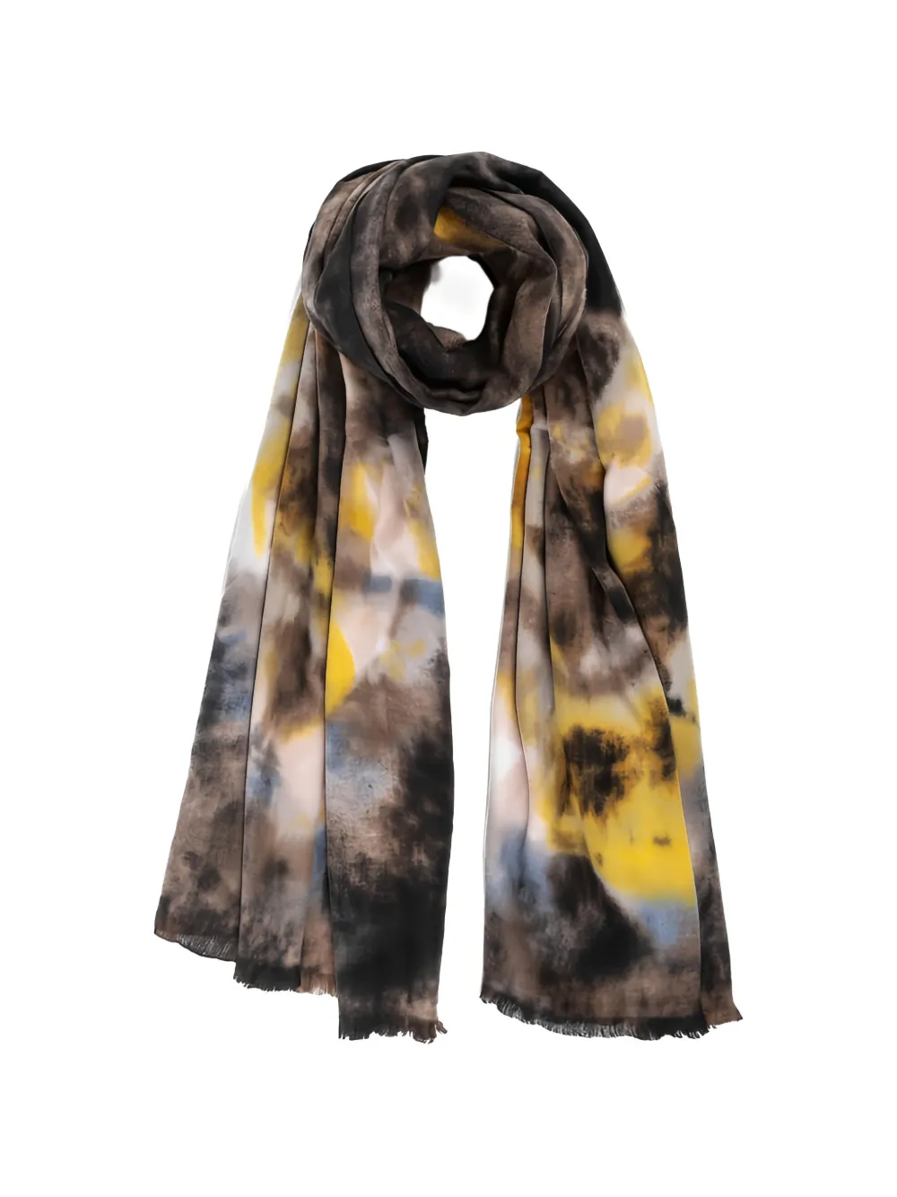 GOIA printed scarf - Marrone