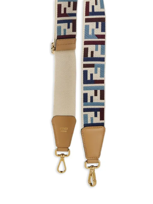 FENDI ロゴ入りショルダーストラップ FENDI ロゴ ショルダーストラップ | ニュートラル | FARFETCH JP