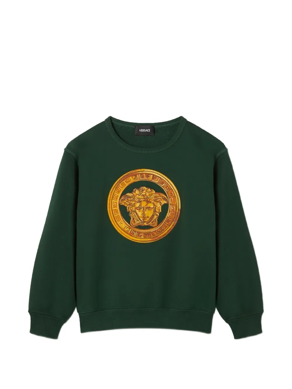 Versace Kids Medusa-embroidered sweatshirt - Verde