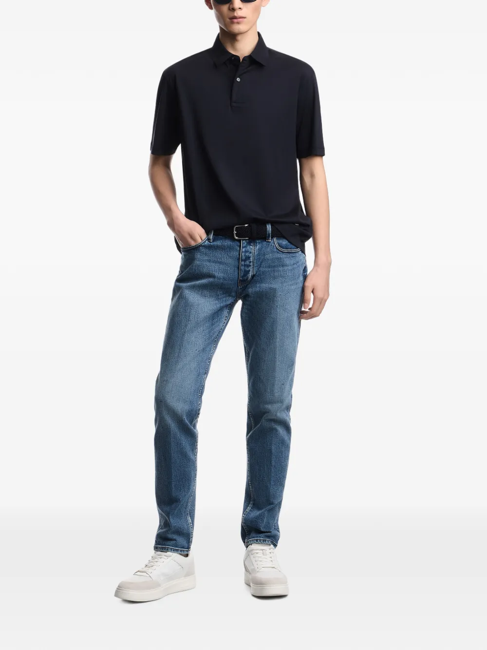 Emporio Armani Poloshirt met logo Blauw