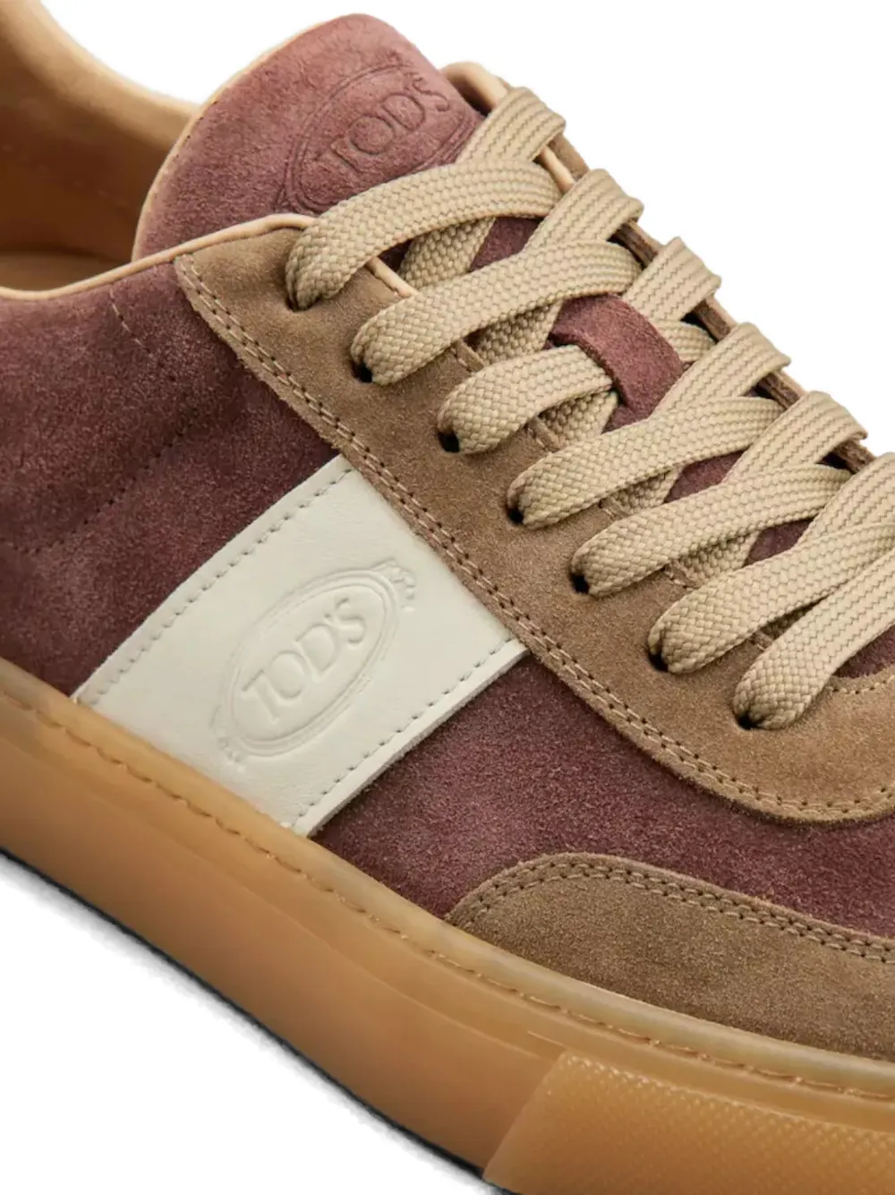 Tod's Sneakers met suède vlakken Bruin