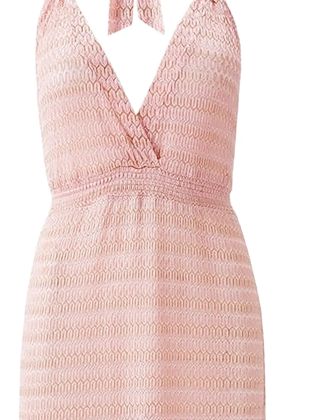 Melissa Odabash Mariah maxi-jurk met gestrikte hals Roze
