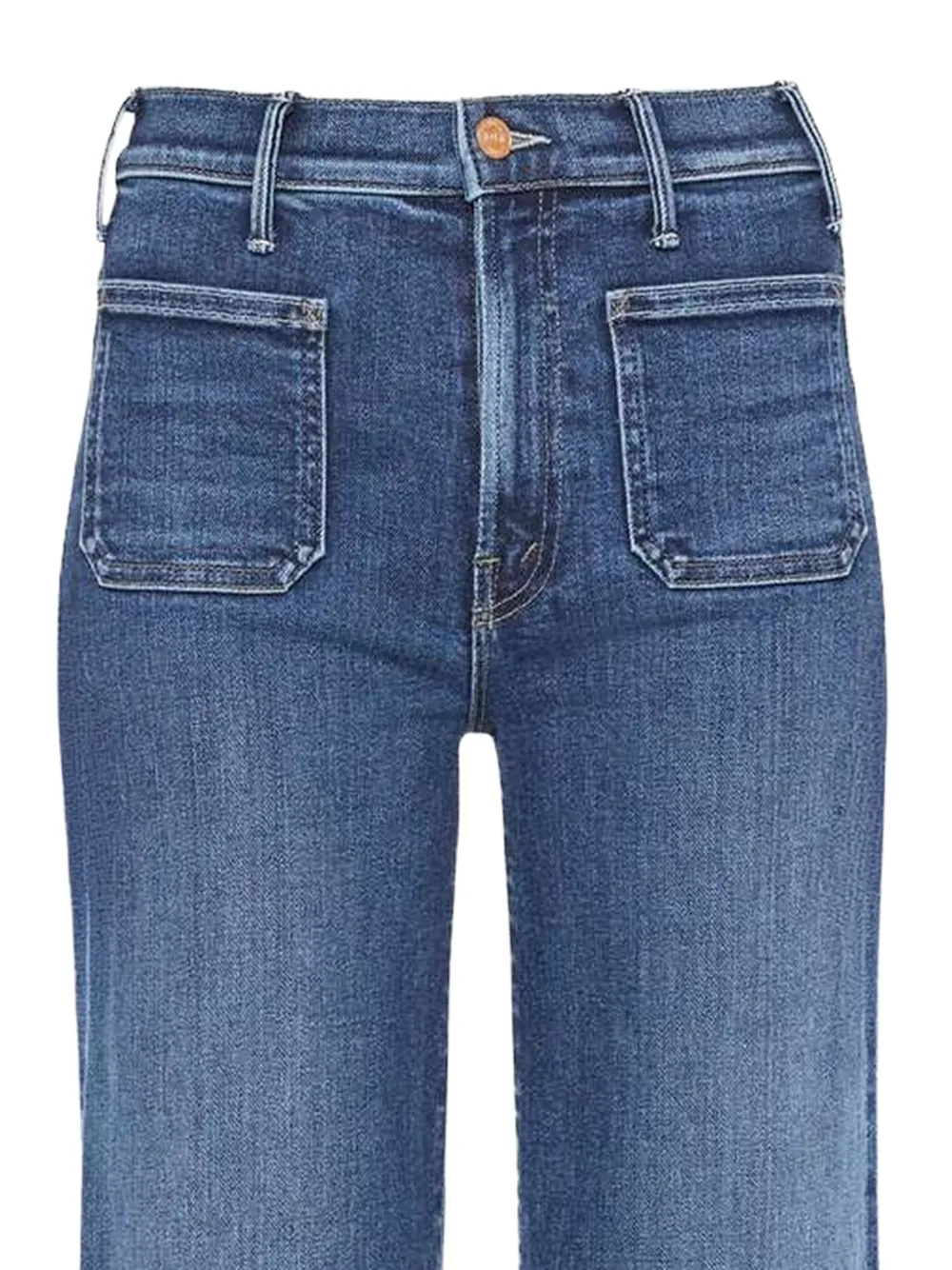 MOTHER Hustler Roller jeans met opgestikte zak Blauw