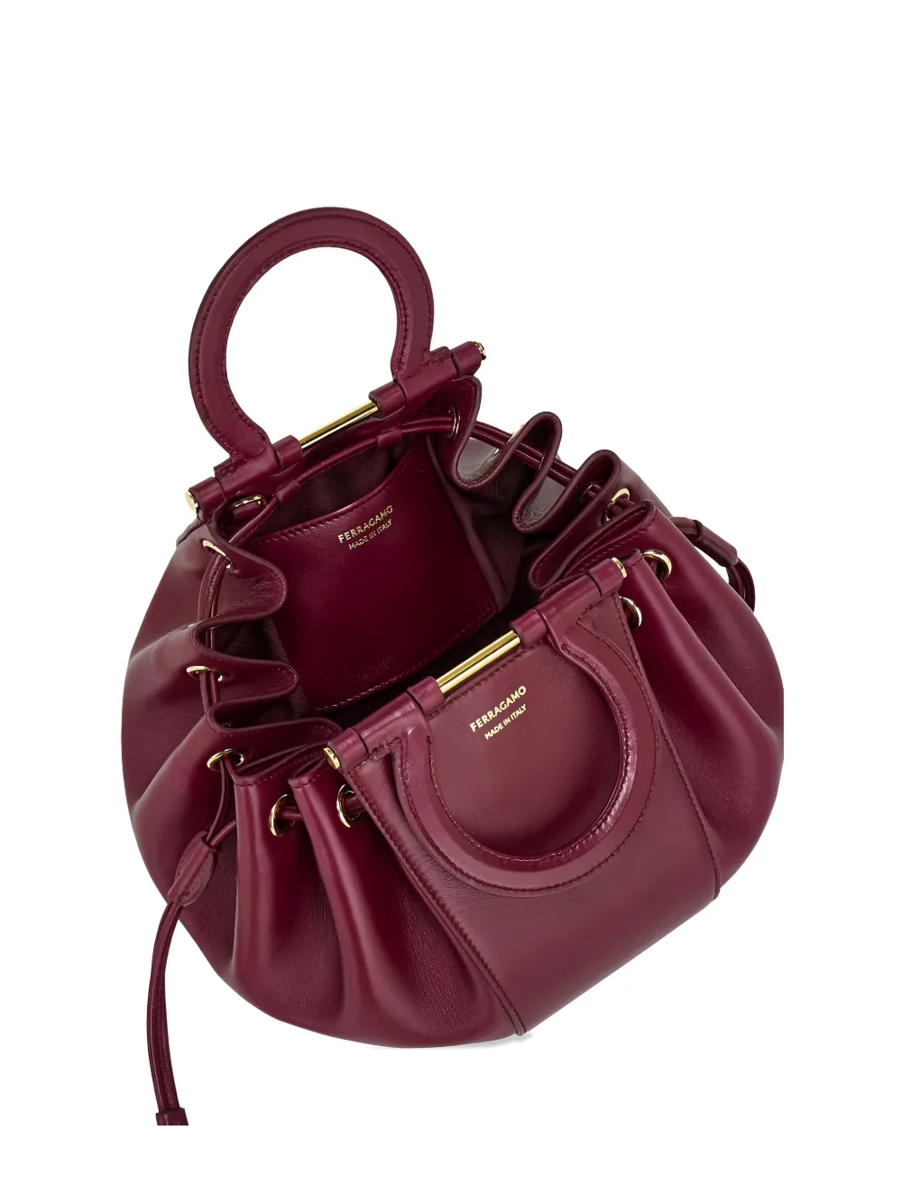 Ferragamo round handle satchel - Rosso