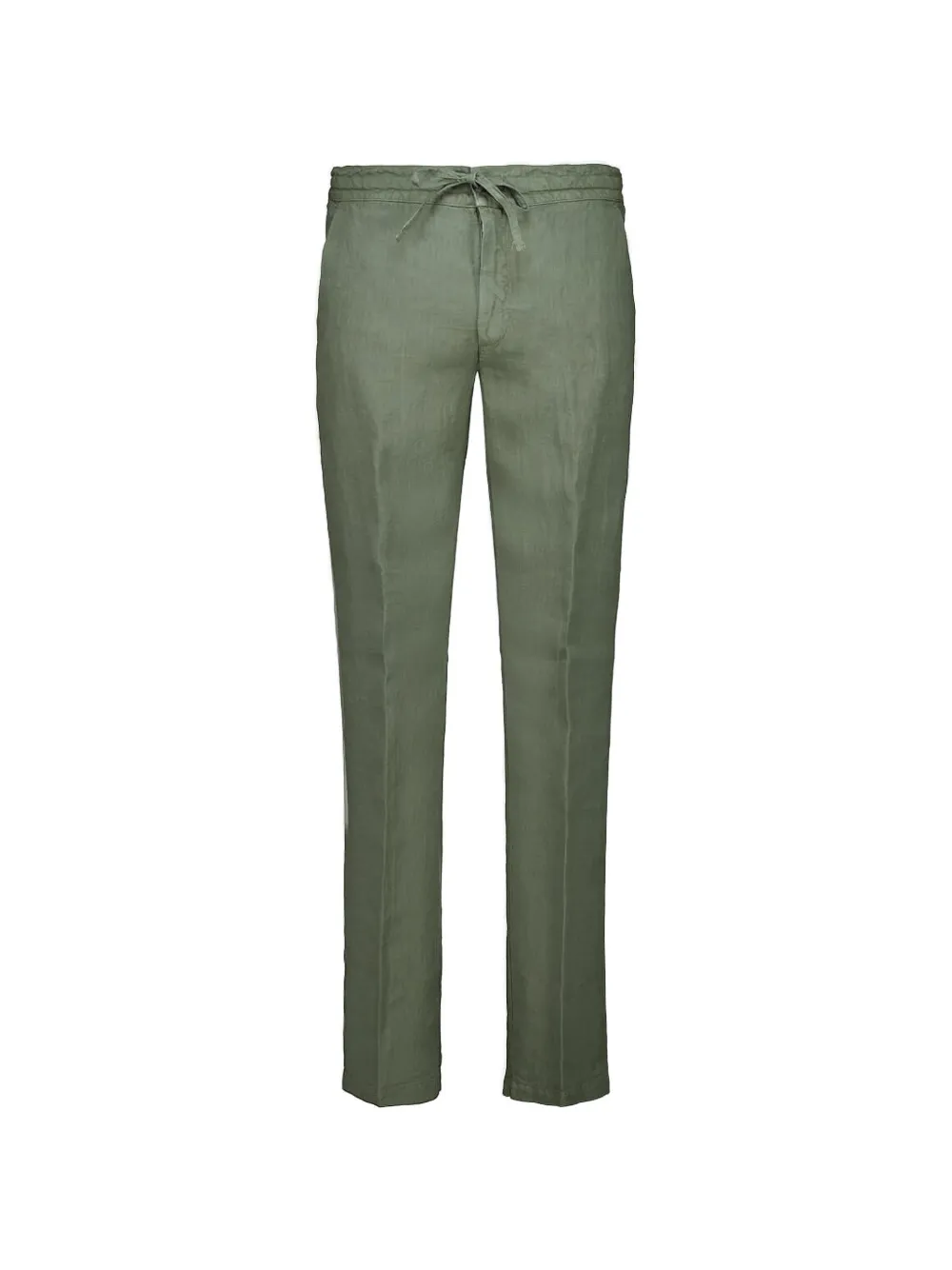 120% Lino drawstring trousers - Verde